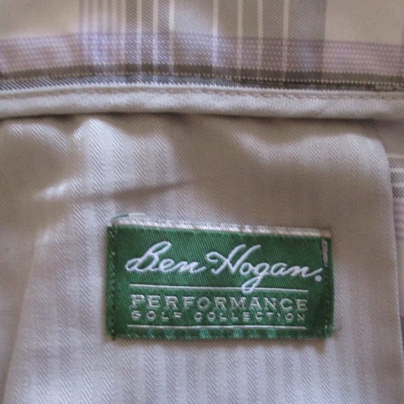 Ben Hogan Performance Mens Flat Front Gray Lavender Golf Short Pant - Size 40W - Picture 4 of 4
